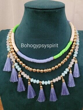 $98 Lilly Pulitzer Multi Tassel Beaded Necklace